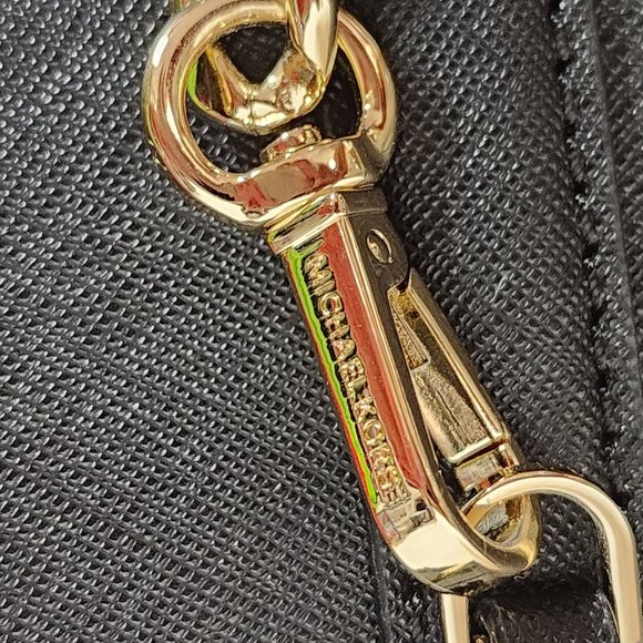 Michael Michael Kors Black Leather Gold Hardware w/Keychain Large Sady Tote Bag - Picture 16 of 16